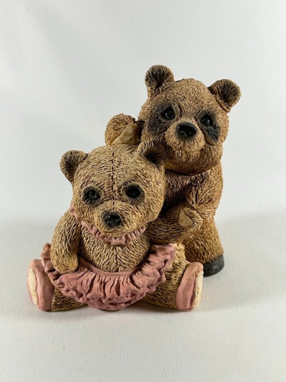 Teddy Bear Couple, Ceramic, Brown, Male & Female